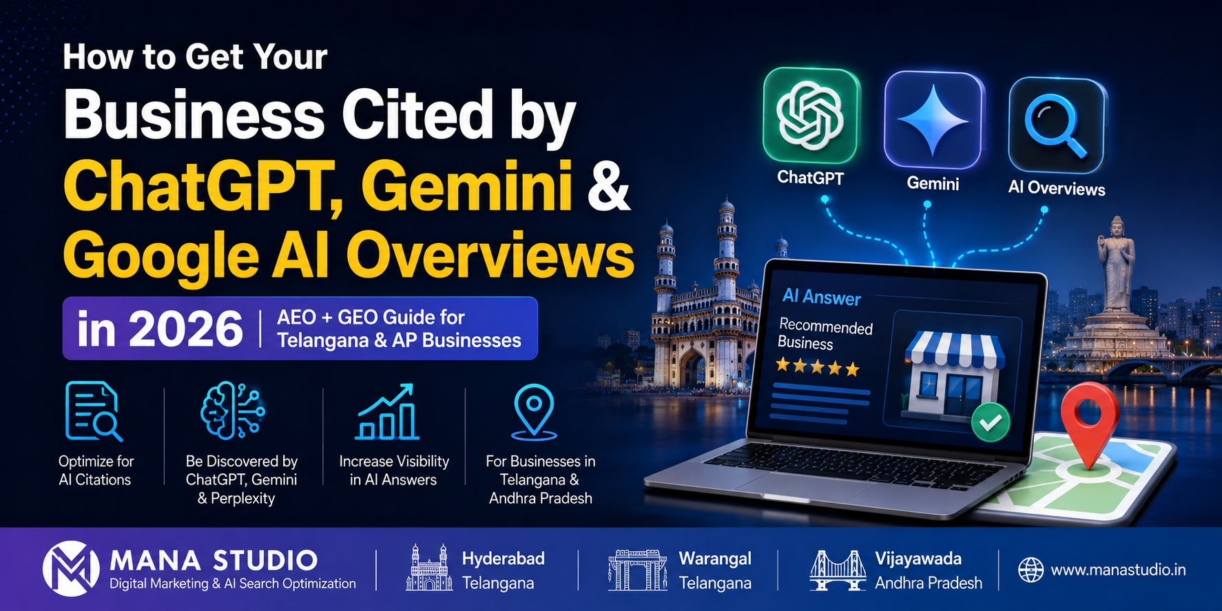 How to Get Your Business Cited by ChatGPT, Gemini & Google AI Overviews in 2026